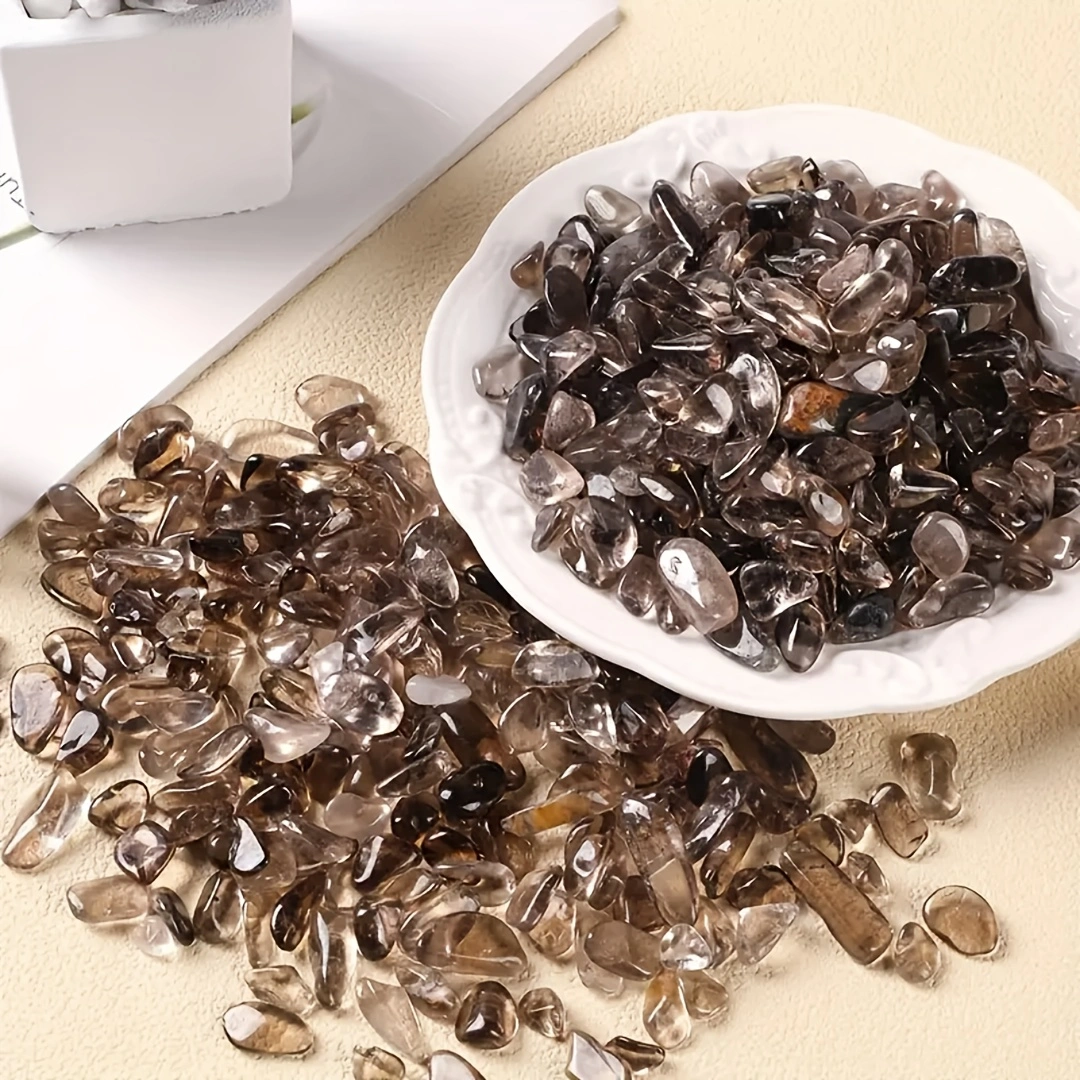 Planted Aquarium With Rocks - Smoky Quartz Crystal Chips,Irregular Shaped Polished