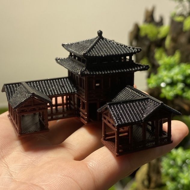 Planted Aquarium Models - Plastics Chinese Style Ancient Architectural Model