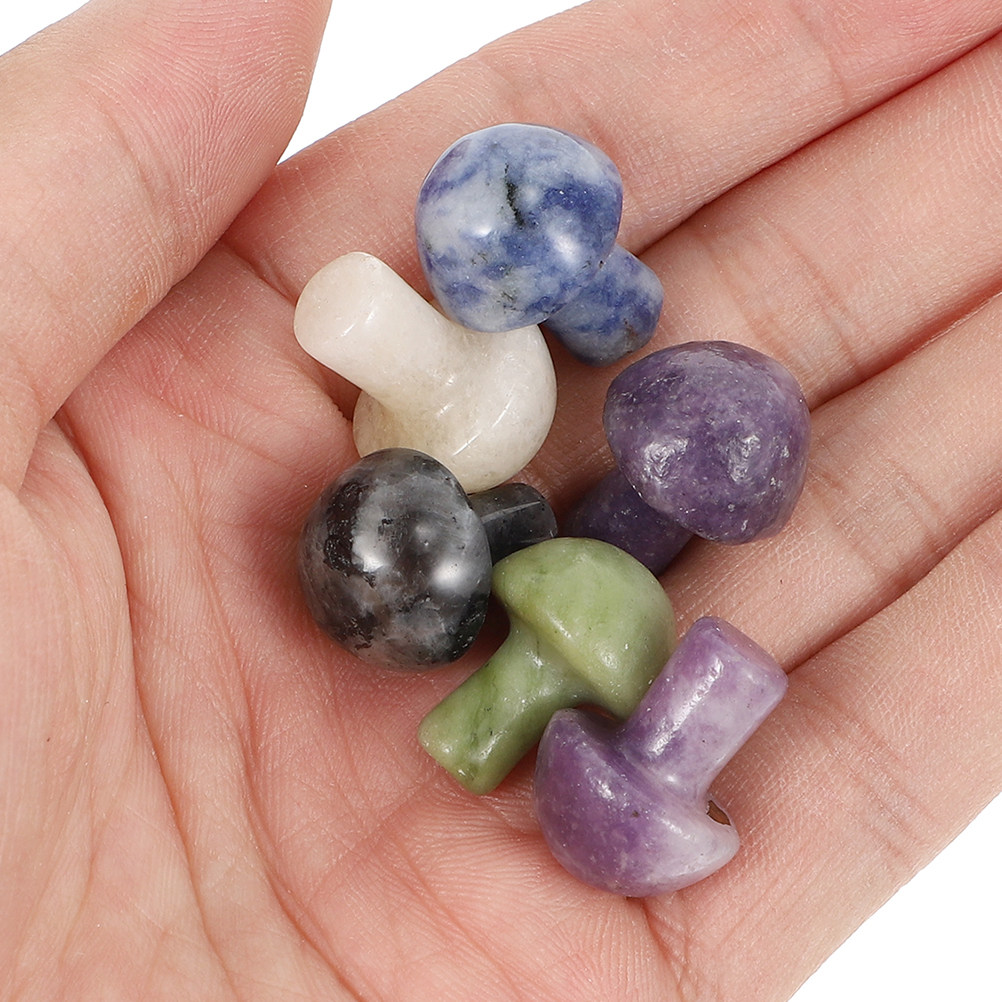 Planted Aquarium Mini - 8Pcs Simulation Mini Mushroom Sculptures Gemstone