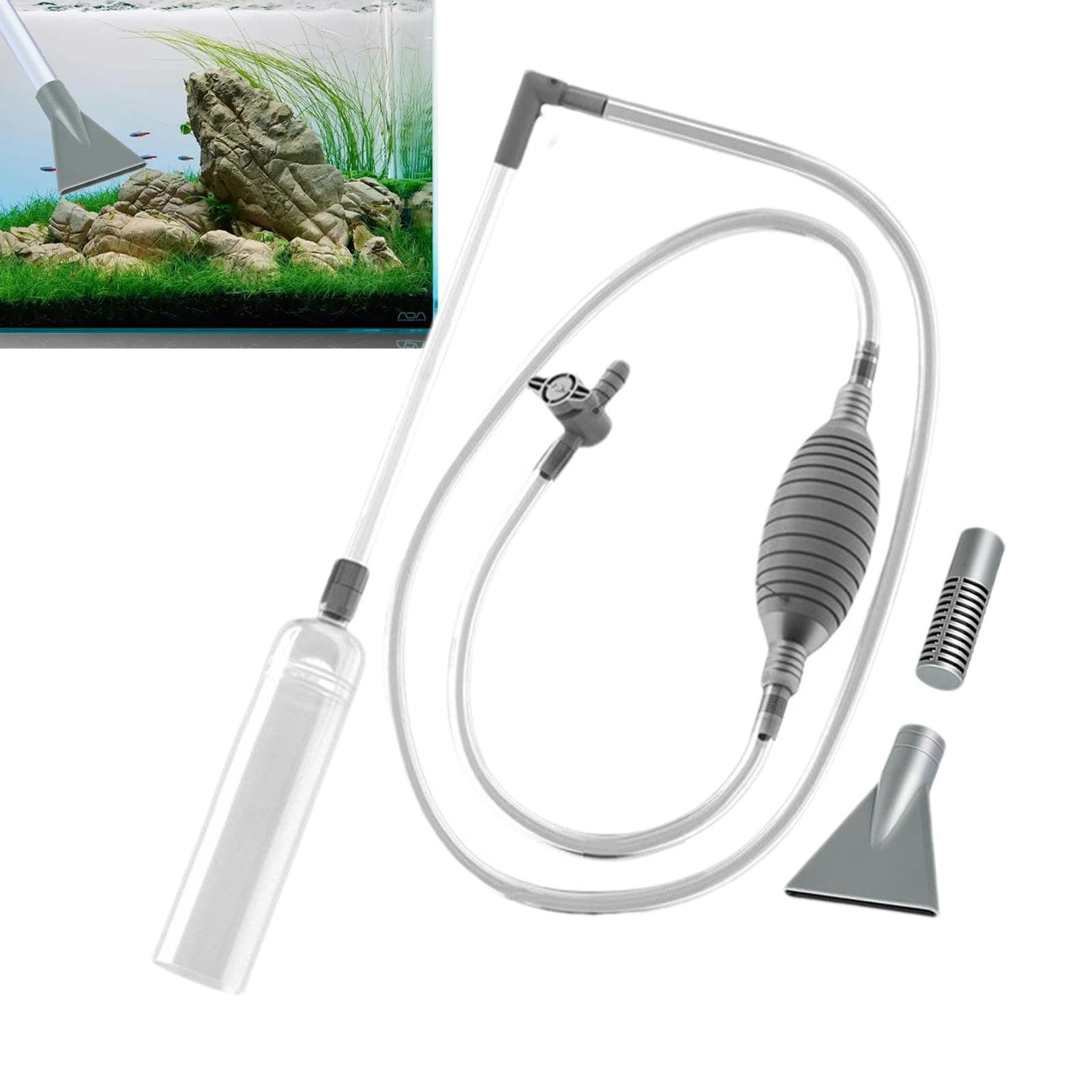 Planted Aquarium Maintenance Kit - Fish Tank Aquarium Siphon Vacuum Gravel/Sand