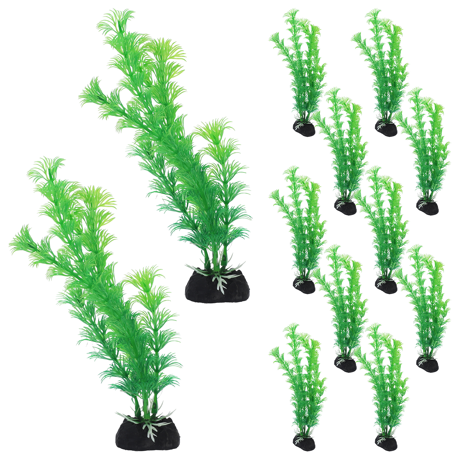 12pcs Plastic Aquarium Plants  - Planted Aquarium Models 评论和价格