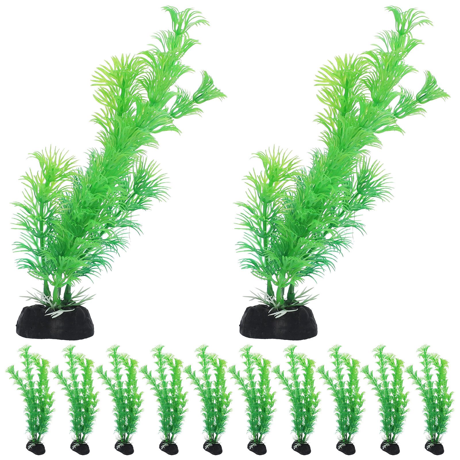12pcs Plastic Aquarium Plants  - Planted Aquarium Models 评论和价格