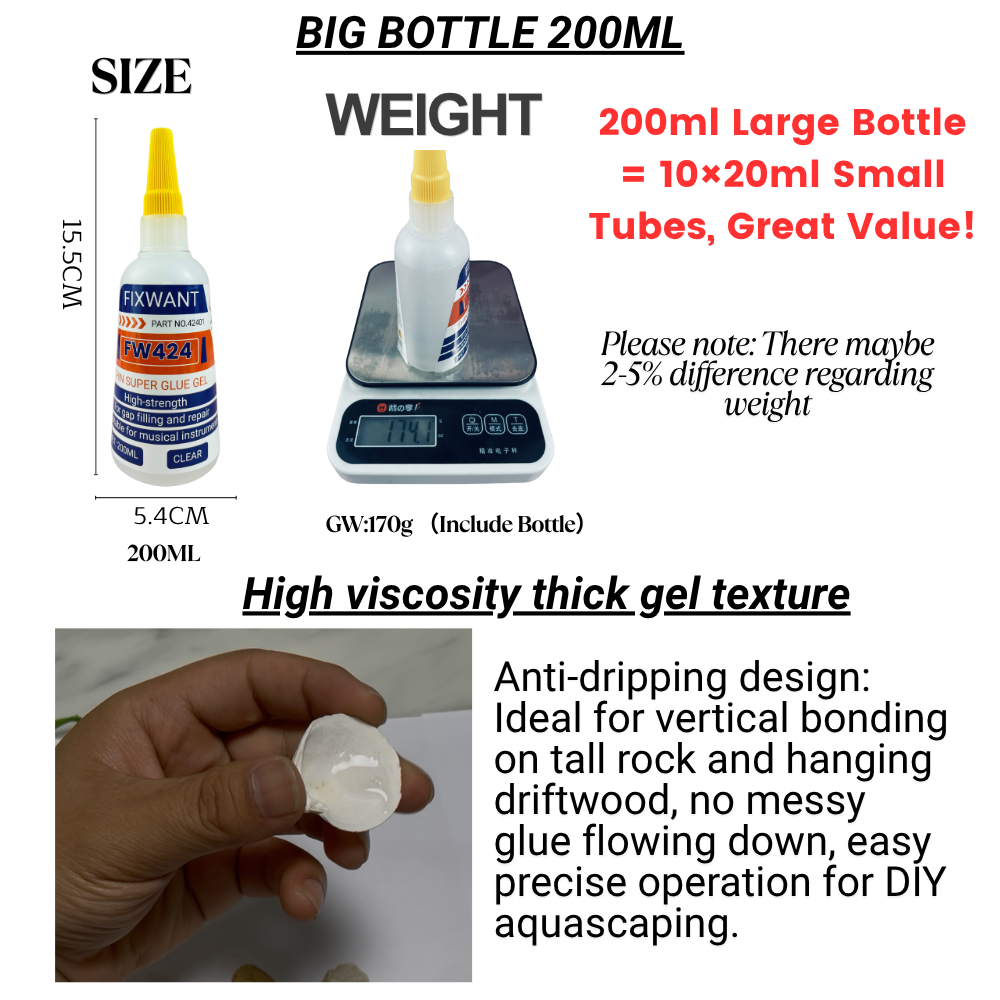 High Viscosity Thick Aquarium  - Aquarium Plant Glue Gel 评论和价格