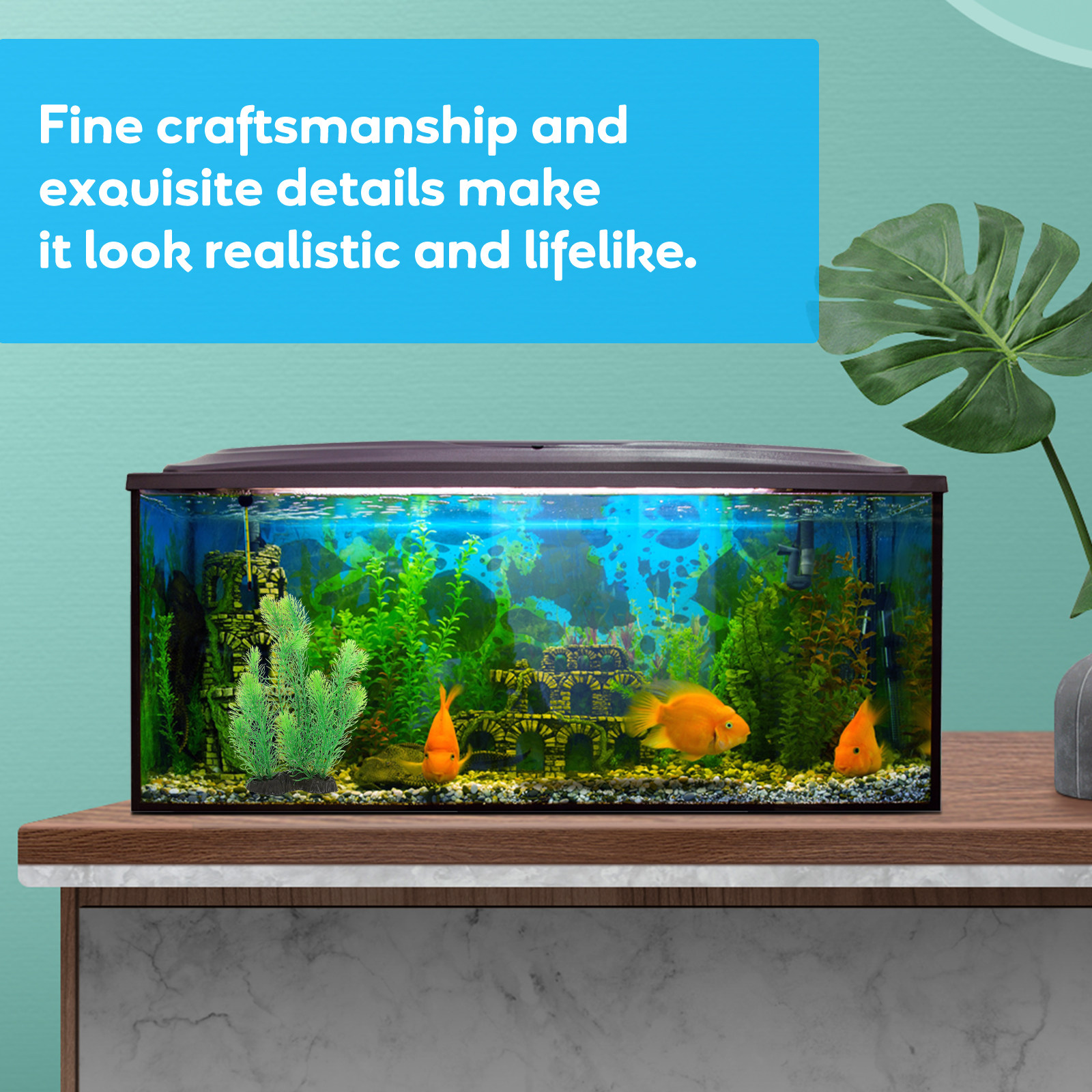 1Pcs Realistic Fake Fish Tank  - Planted Aquarium Supplies 评论和价格