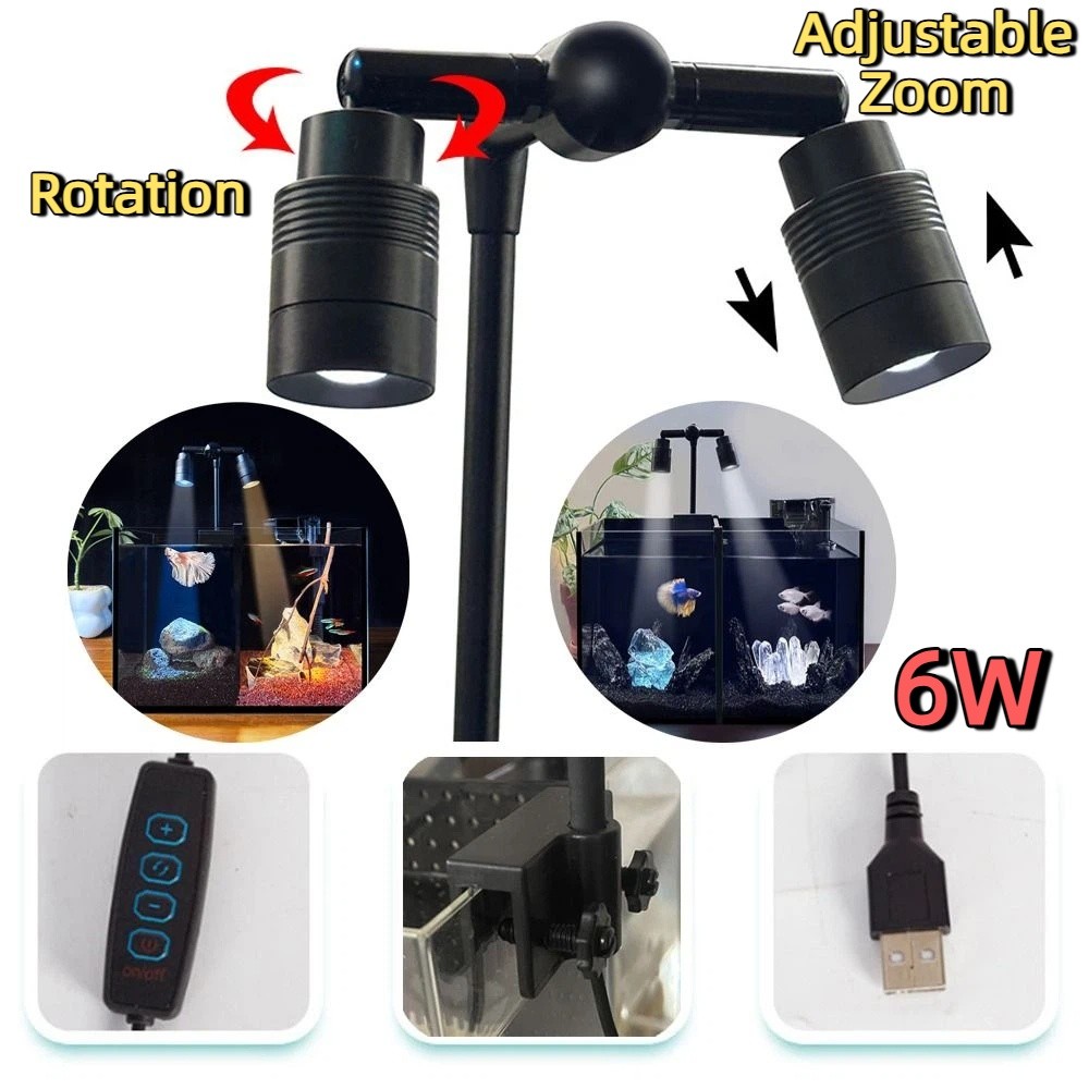 Double-headed Mini Clip-on Aqu - Planted Aquarium Mini 评论和价格