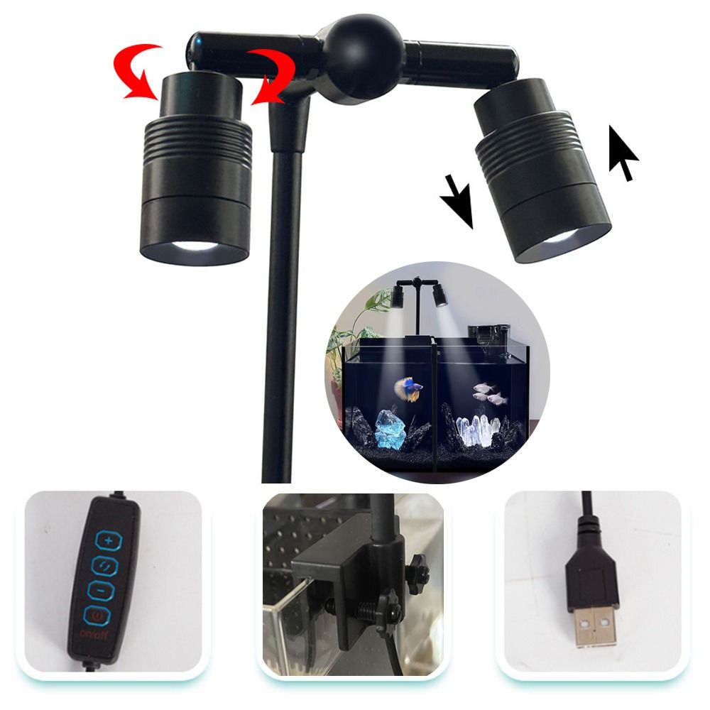 Double-headed Mini Clip-on Aqu - Planted Aquarium Mini 评论和价格