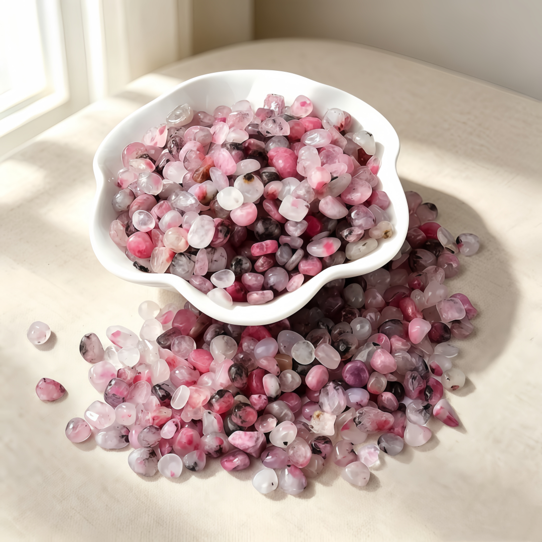 Natural Pink Rhodonite Crystal - Planted Aquarium With Gravel 评论和价格