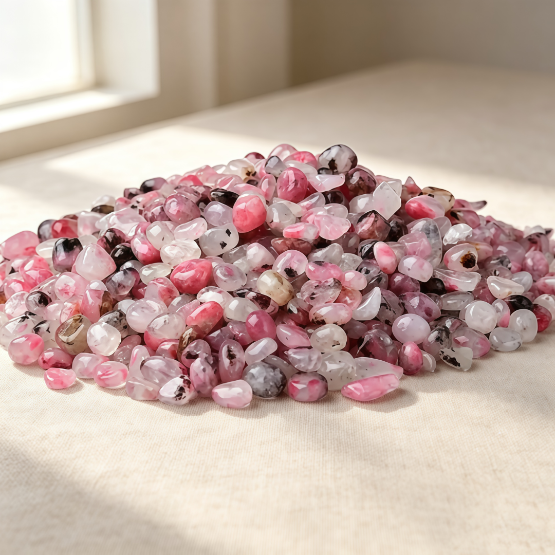 Natural Pink Rhodonite Crystal - Planted Aquarium With Gravel 评论和价格