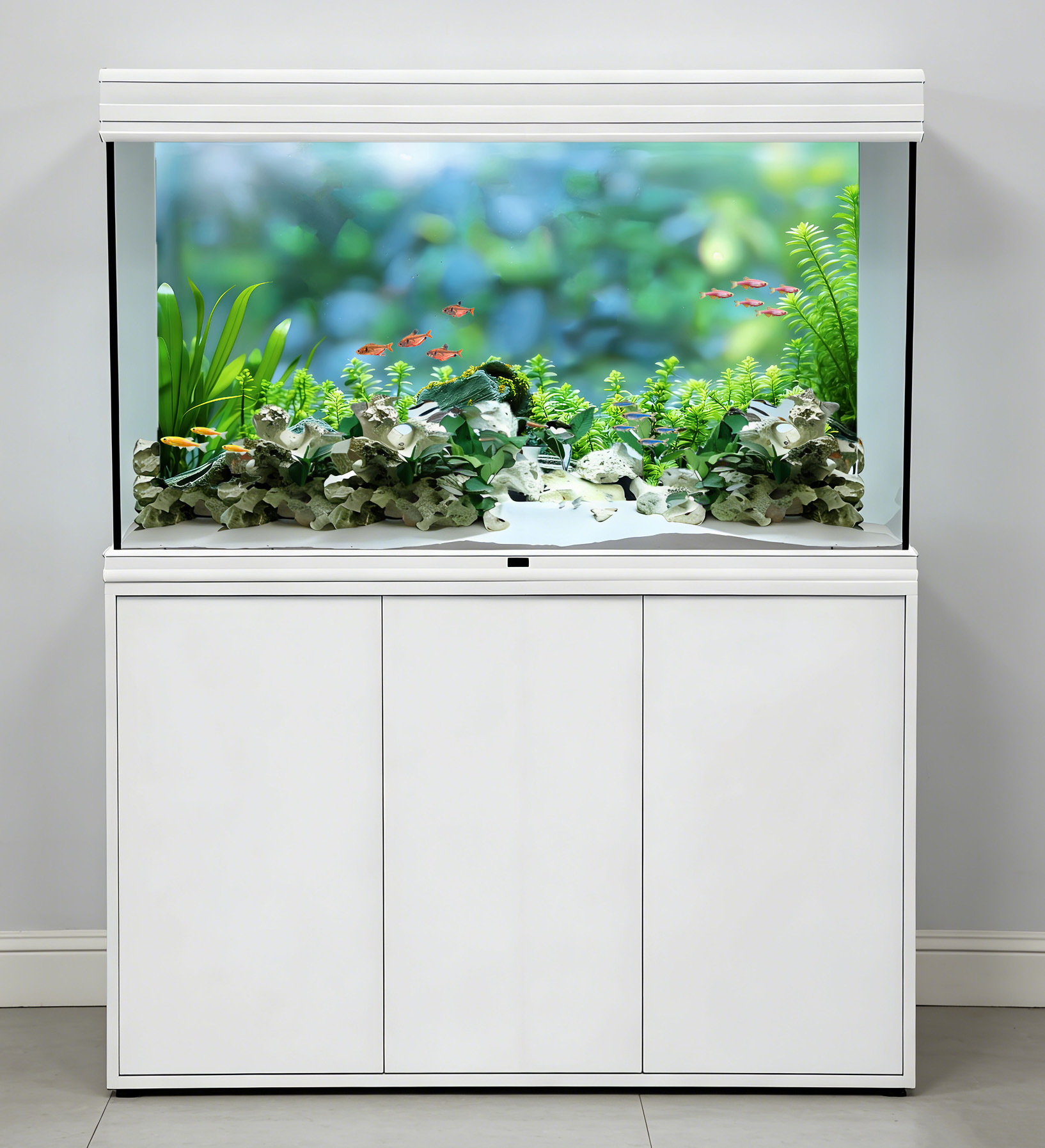 Rock and aquatic plants,Fish t - Planted Aquarium With Rocks 评论和价格