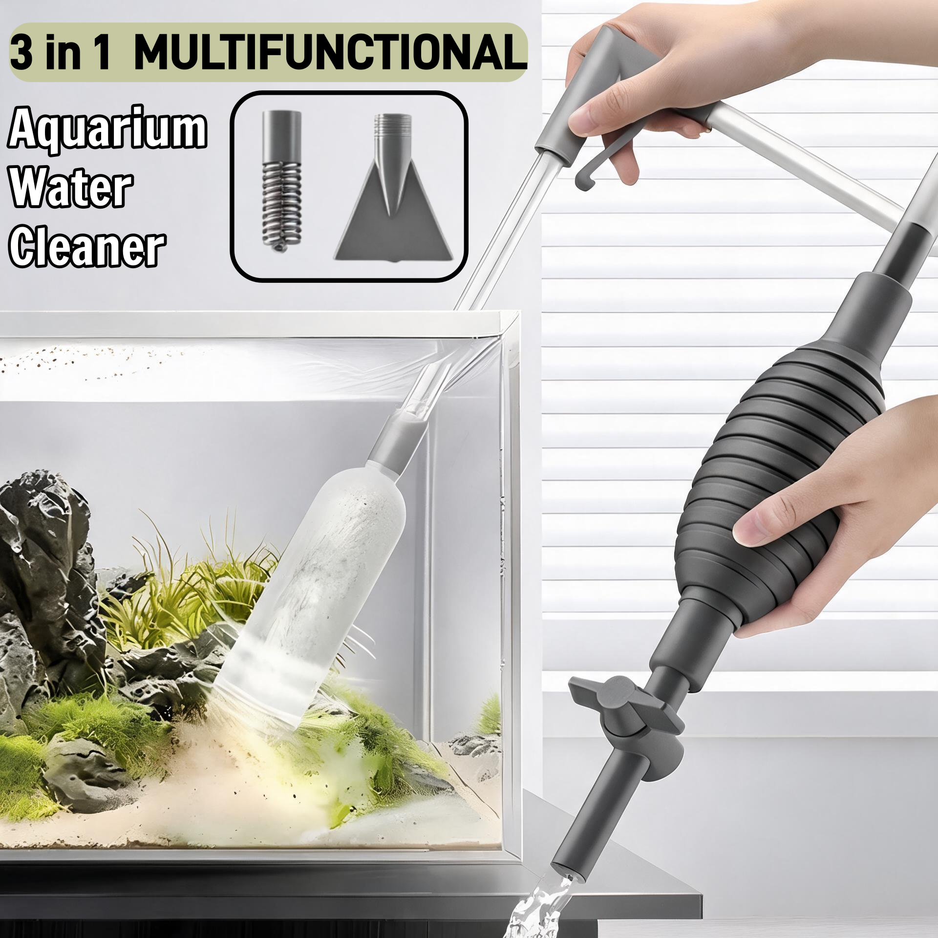 Durable Aquarium Suction Pump  - Planted Aquarium Maintenance Kit 评论和价格