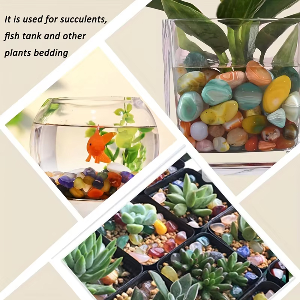Natural Stone Tumbled Agate Gr - Planted Aquarium With Gravel 评论和价格