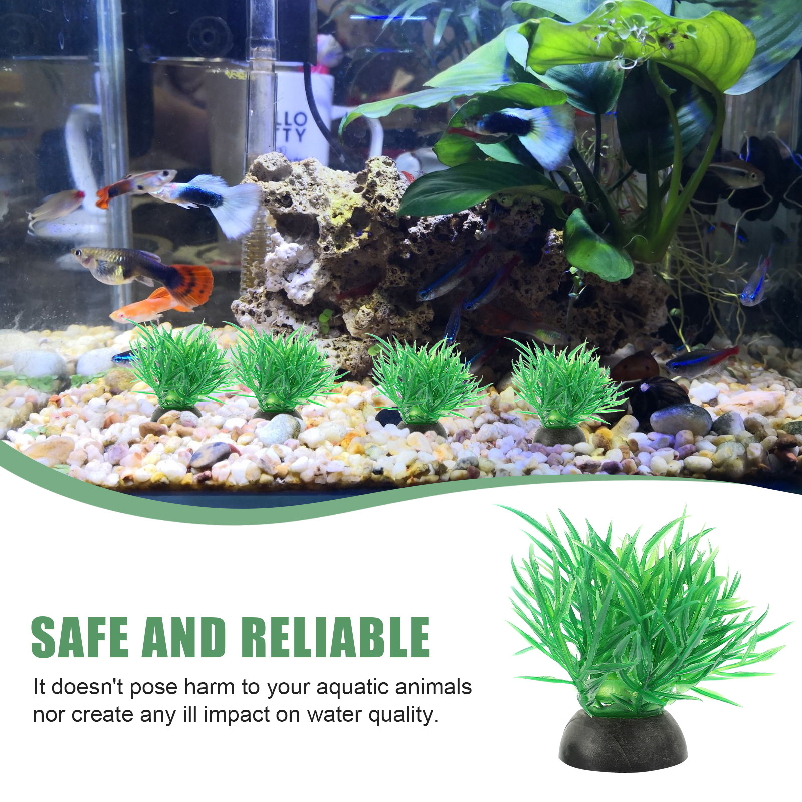 20Pcs Plastic Aquarium Plants  - Planted Aquarium Models 评论和价格