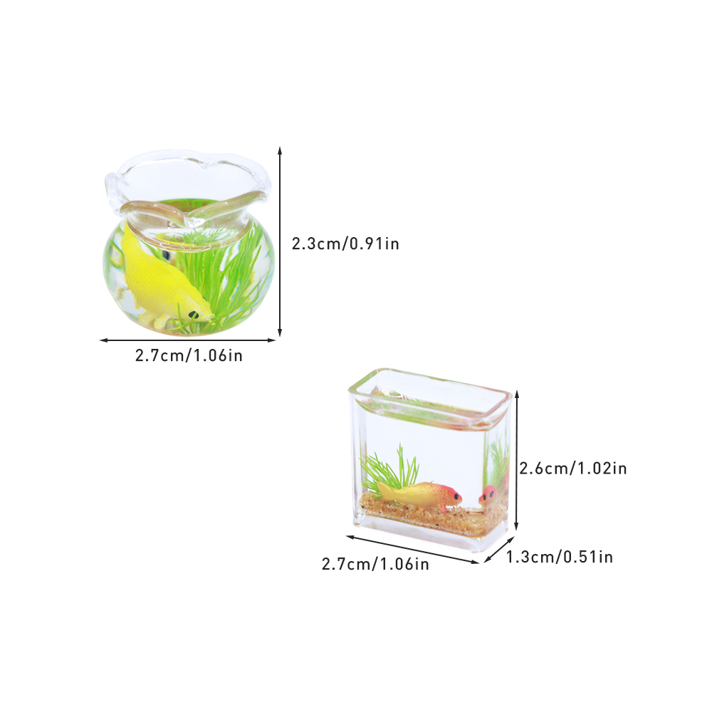 1Pc 1:12 Mini DollHouse Simula - Planted Aquarium Models 评论和价格