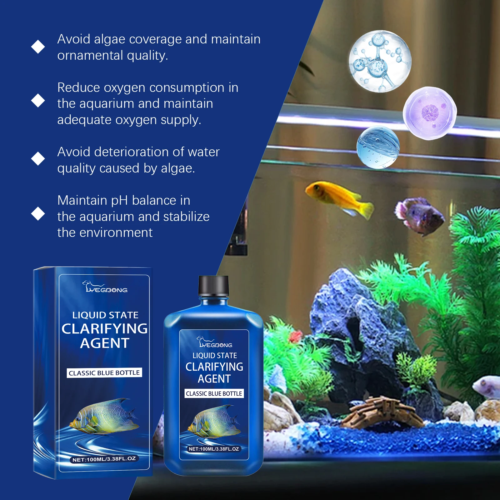 Aquarium Water Clarifier Fish  - Aquarium Plant Liquid Fertilizer 评论和价格