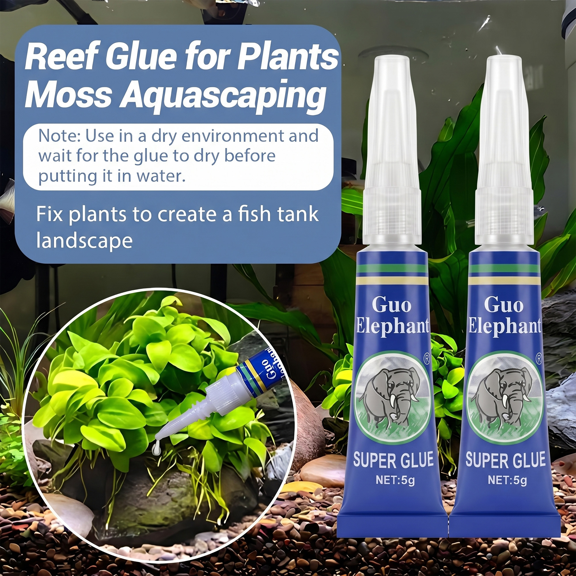 Instant Aquarium Glue for Aqua - Aquarium Plant Glue Gel 评论和价格