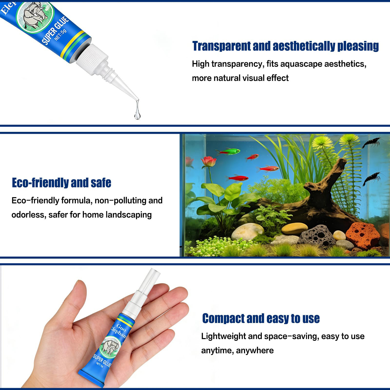 Instant Aquarium Glue for Aqua - Aquarium Plant Glue Gel 评论和价格