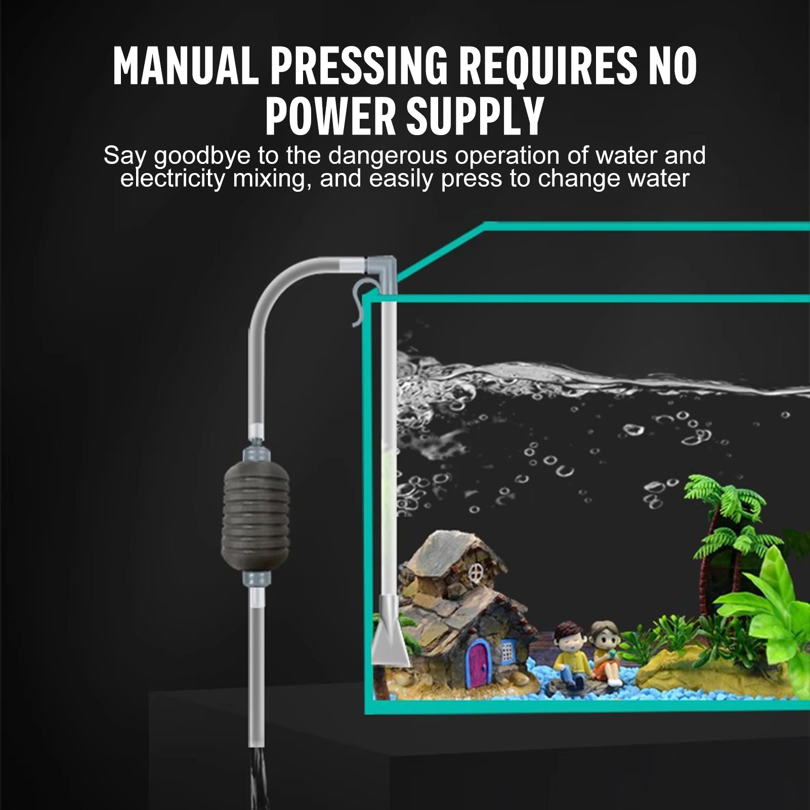 Aquarium Water Changer Siphon  - Planted Aquarium With Gravel 评论和价格