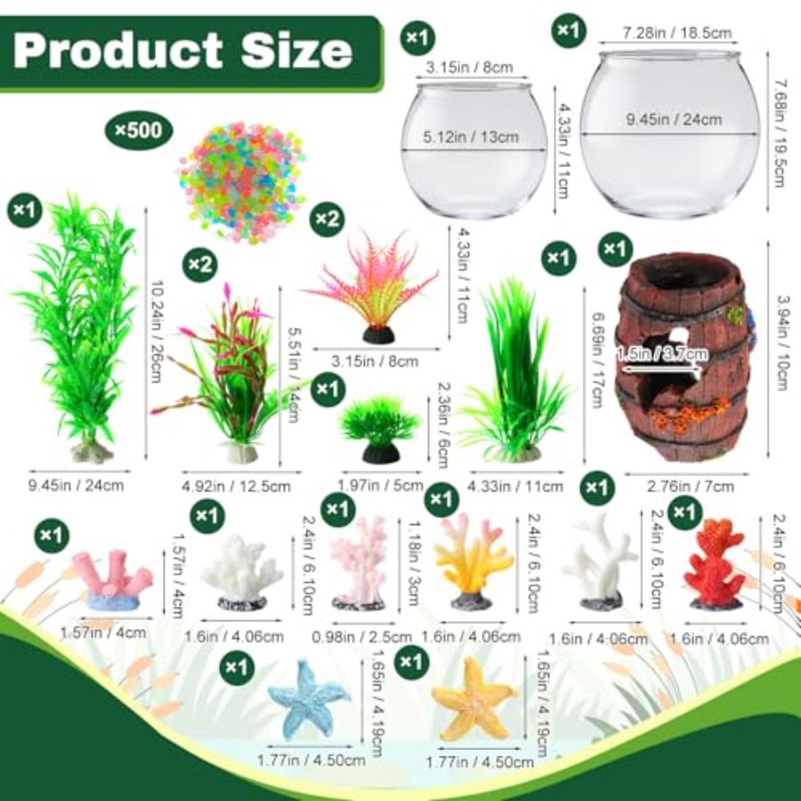 521 Pcs Plastic Fish Bowls Sta - Planted Aquarium Starter Kit 评论和价格